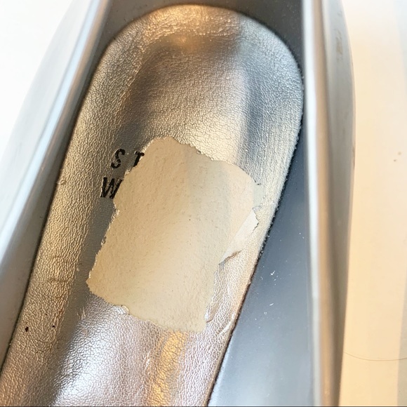 Stuart Weitzman silver Jelly flats FLAWED - Picture 8 of 10